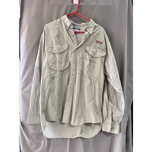 Columbia Sportswear PFG (Performance Fishing Gear) Size L TG2187 Grunge Retro - Picture 1 of 7